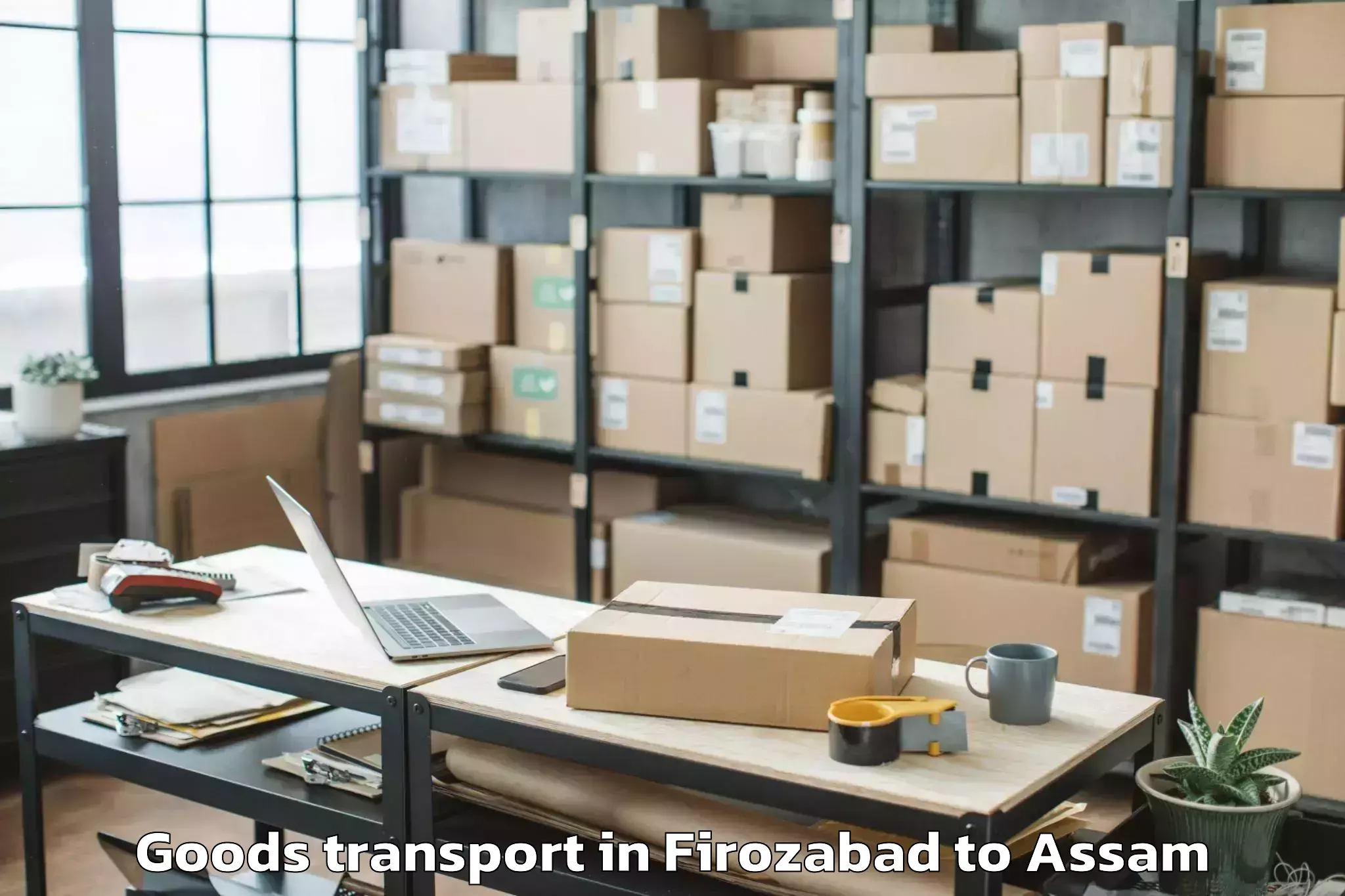 Top Firozabad to Gauripur Goods Transport Available